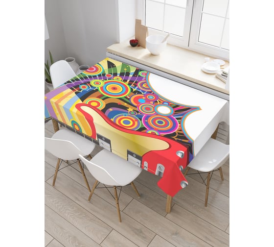 Прямоугольная скатерть JoyArty Музыкальный арт из сатена tc_29306_120x145 1