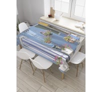 Прямоугольная скатерть JoyArty Дыхание весны из сатена tc_9200_120x145