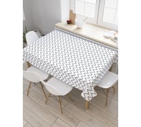 Прямоугольная скатерть JoyArty Серые зигзаги из сатена tc_30556_120x145