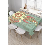 Прямоугольная скатерть JoyArty Слоновая угроза из сатена tc_26967_120x145