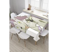 Прямоугольная скатерть JoyArty Зомби единорог из сатена tc_36404_120x145
