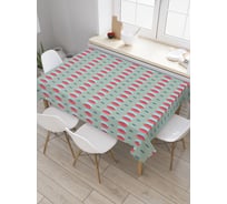Прямоугольная скатерть JoyArty Зеленые полосы из сатена tc_30549_120x145