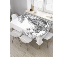 Прямоугольная скатерть JoyArty Земляной домик из сатена tc_28022_120x145