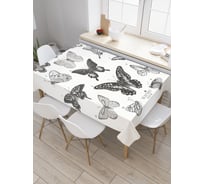 Прямоугольная скатерть JoyArty Силуэты бабочек из сатена tc_29411_120x145