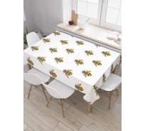 Прямоугольная скатерть JoyArty Нашествие пчел из сатена tc_4677_120x145