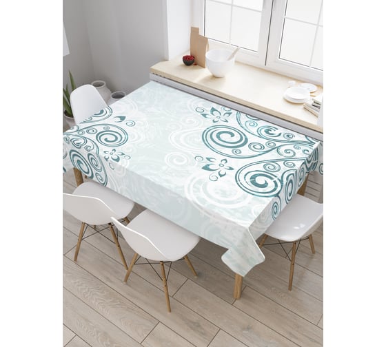 Прямоугольная скатерть JoyArty Противоположные завитки из сатена tc_29327_120x145 1