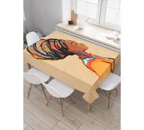 Прямоугольная скатерть JoyArty Высокая прическа из сатена tc_23236_120x145