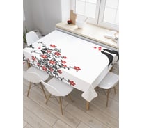 Прямоугольная скатерть JoyArty Воркующие голуби из сатена tc_2502_120x145