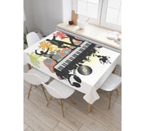 Прямоугольная скатерть JoyArty Дискотека на пляже из сатена tc_4632_120x145