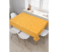 Прямоугольная скатерть JoyArty Сердечки и цветочки дудл из сатена tc_28752_120x145