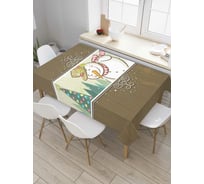 Прямоугольная скатерть JoyArty Доброта снеговика из сатена tc_5713_120x145
