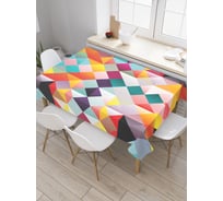 Прямоугольная скатерть JoyArty Геометрическая загадка из сатена tc_18670_120x145