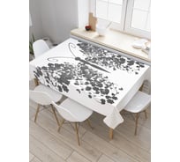 Прямоугольная скатерть JoyArty Растительная бабочка из сатена tc_2901_120x145