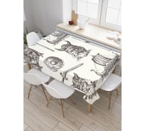 Прямоугольная скатерть JoyArty Символы викингов из сатена tc_22363_120x145