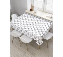 Прямоугольная скатерть JoyArty Монохромные якоря из сатена tc_28773_120x145