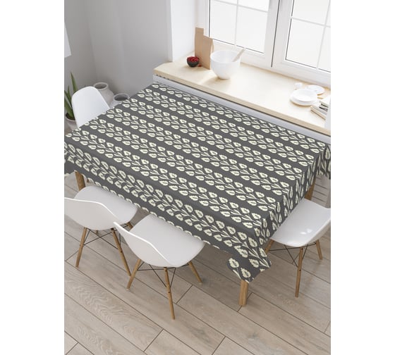 Прямоугольная скатерть JoyArty Серые полосы из сатена tc_29602_120x145 1