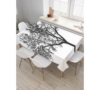 Прямоугольная скатерть JoyArty Скромное дерево из сатена tc_6862_120x145