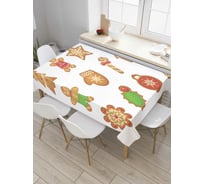 Прямоугольная скатерть JoyArty Сладкое Рождество из сатена tc_38358_120x145