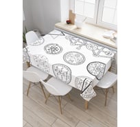 Прямоугольная скатерть JoyArty Символы с пентаграммами из сатена tc_19368_120x145