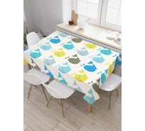 Прямоугольная скатерть JoyArty Пятнистые киты из сатена tc_26877_120x145