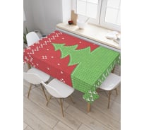 Прямоугольная скатерть JoyArty Еловые земли из сатена tc_5547_120x145