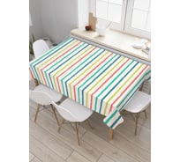 Прямоугольная скатерть JoyArty Радуга линий из сатена tc_30713_120x145