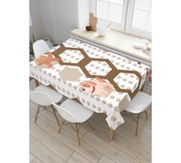 Прямоугольная скатерть JoyArty Собаки, кролики из сатена tc_7347_120x145
