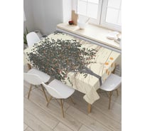 Прямоугольная скатерть JoyArty Городской сквер из сатена tc_7153_120x145