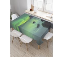 Прямоугольная скатерть JoyArty Северное сияние на горизонте из сатена tc_29280_120x145