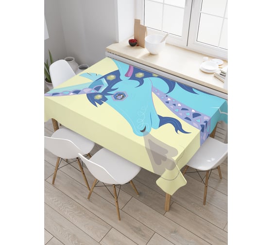 Прямоугольная скатерть JoyArty Дыхание единорога из сатена tc_4964_120x145 1