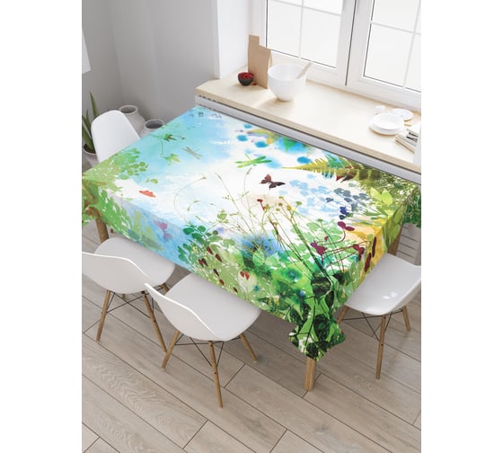 Прямоугольная скатерть JoyArty Сквозь траву к небу из сатена tc_18332_120x145 1
