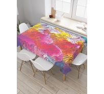 Прямоугольная скатерть JoyArty Радужные волны из сатена tc_2961_120x145