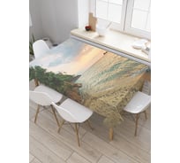 Прямоугольная скатерть JoyArty Восход над морем из сатена tc_29170_120x145