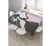 Прямоугольная скатерть JoyArty Силуэт девушки из сатена tc_31465_120x145
