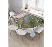Прямоугольная скатерть JoyArty Домашний водоём из сатена tc_2396_120x145