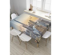 Прямоугольная скатерть JoyArty Городские полеты из сатена tc_8102_120x145