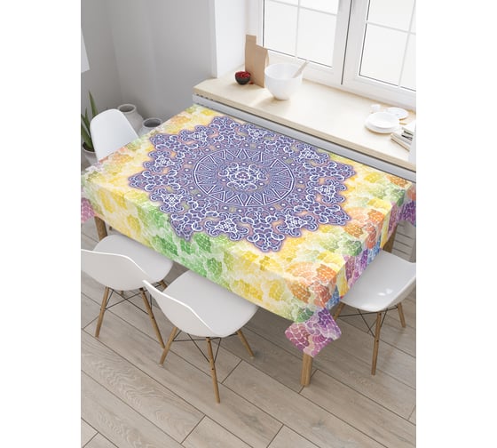 Прямоугольная скатерть JoyArty Знак цветов из сатена tc_23379_120x145 1