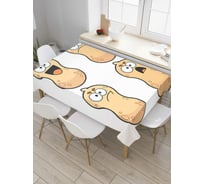 Прямоугольная скатерть JoyArty Смешные орешки из сатена tc_6831_120x145
