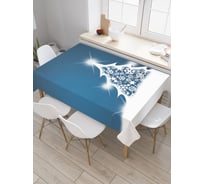Прямоугольная скатерть JoyArty Снежная ель из сатена tc_378751_120x145