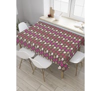 Прямоугольная скатерть JoyArty Разноцветные сердца из сатена tc_31975_120x145