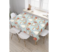 Прямоугольная скатерть JoyArty Сладкое время из сатена tc_29998_120x145