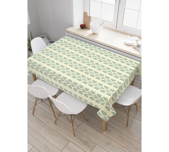 Прямоугольная скатерть JoyArty Зеленые полосы из сатена tc_29598_120x145 1