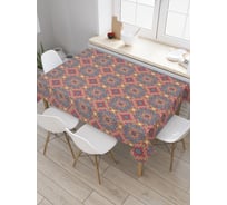 Прямоугольная скатерть JoyArty Серый орнамент из сатена tc_29571_120x145