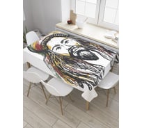 Прямоугольная скатерть JoyArty Портрет растамана из сатена tc_36069_120x145