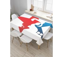 Прямоугольная скатерть JoyArty Спортивная звезда из сатена tc_36989_120x145