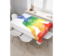 Прямоугольная скатерть JoyArty Семь чакр из сатена tc_37564_120x145