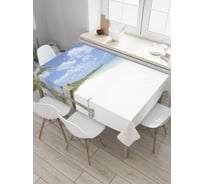 Прямоугольная скатерть JoyArty Волшебный пляж из сатена tc_31218_120x145