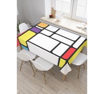Прямоугольная скатерть JoyArty Геометрическая цветная головоломка из сатена tc_30021_120x145