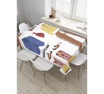 Прямоугольная скатерть JoyArty Голый ковбой из сатена tc_8127_120x145