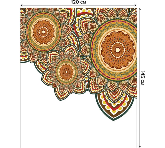 Прямоугольная скатерть JoyArty Геометрия цветов из сатена tc_27726_120x145